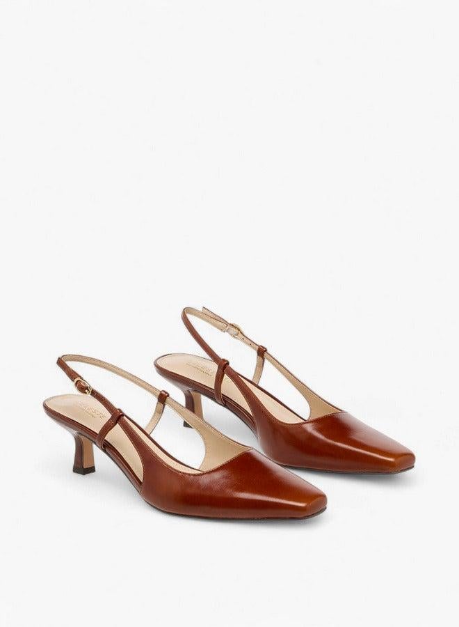 سيليست أحذية نسائية مربعة بكعب هريرة وإبزيم - Image 3