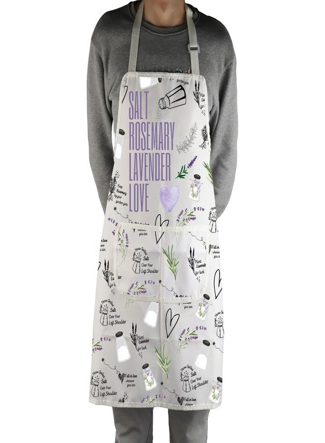 MBMSO Witch Kitchen Apron Witchy Gifts Salt Rosemary Lavender Love Apron Magic Spell Gifts Witchy Magic TV Show Inspired Gift (Salt Rosemary Apron-w) - Image 4