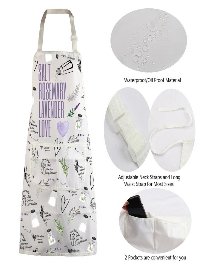 MBMSO Witch Kitchen Apron Witchy Gifts Salt Rosemary Lavender Love Apron Magic Spell Gifts Witchy Magic TV Show Inspired Gift (Salt Rosemary Apron-w) - Image 5