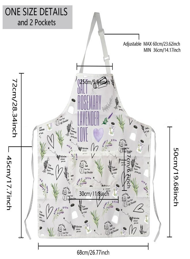 MBMSO Witch Kitchen Apron Witchy Gifts Salt Rosemary Lavender Love Apron Magic Spell Gifts Witchy Magic TV Show Inspired Gift (Salt Rosemary Apron-w) - Image 2