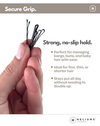 Heliums Mini Bobby Pins - Brown - 40 Pack, 1.5 Inch Small Hair Pins For Thin Hair & Kids - Image 3
