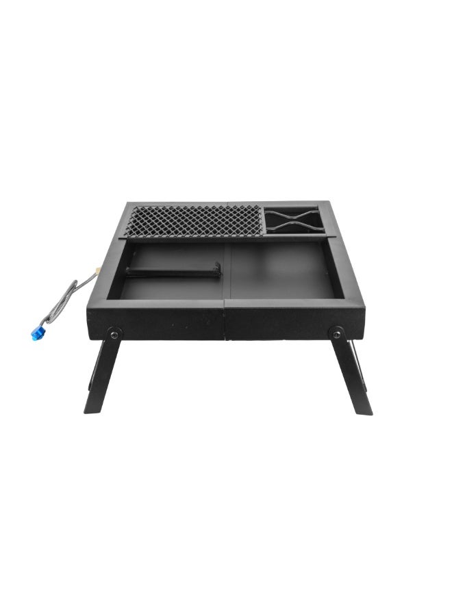 ALGHAFA Foldable square charcoal grill for BBQ, portable charcoal grill for picnics and camping with a bag for easy carrying ,Black GH-BBQ-S - Image 4