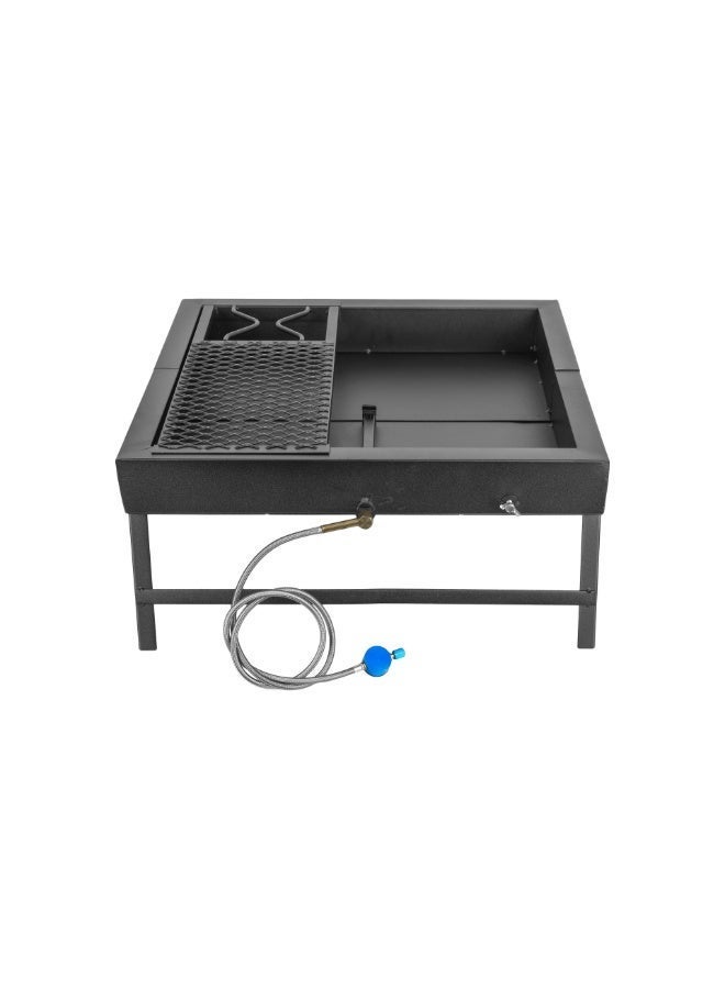 ALGHAFA Foldable square charcoal grill for BBQ, portable charcoal grill for picnics and camping with a bag for easy carrying ,Black GH-BBQ-S - Image 3