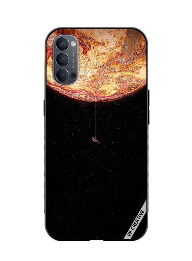 VR CREATIVE Protective Case Cover For Oppo Reno4 Pro 5G Black Galaxy Design Multicolour - Image 1