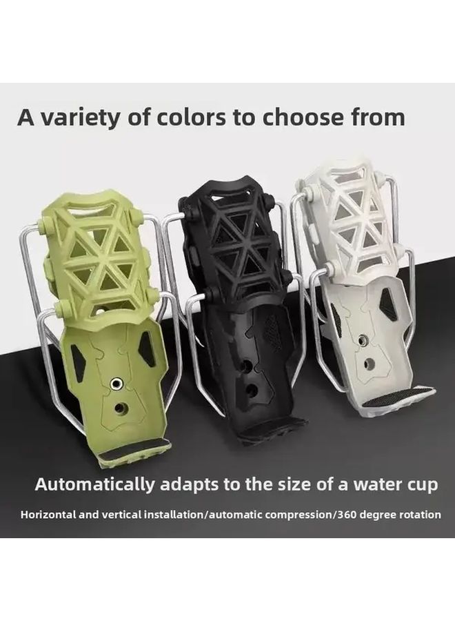 Gray Universal Car Bike Cup Holder 360 Rotating Self Adaptive - Image 1