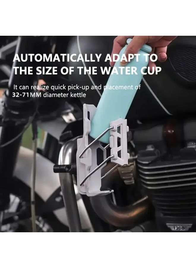 Gray Universal Car Bike Cup Holder 360 Rotating Self Adaptive - Image 4
