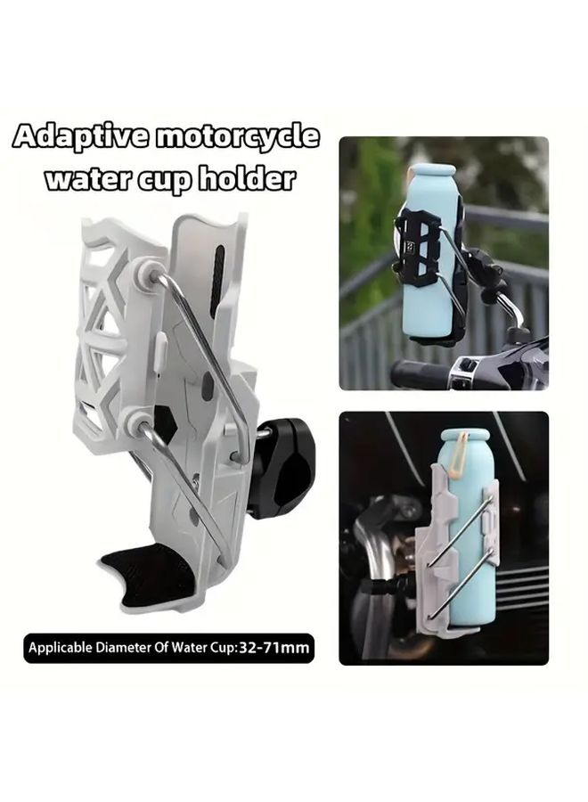 Gray Universal Car Bike Cup Holder 360 Rotating Self Adaptive - Image 2