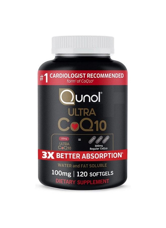 Qunol - Coq10 100Mg Softgels Qunol Ultra 3X Better Absorption Coenzyme Q10 Supplements Antioxidant Supplement For Vascular And Heart Health & Energy Production 4 Month Supply 120 Count - Image 1