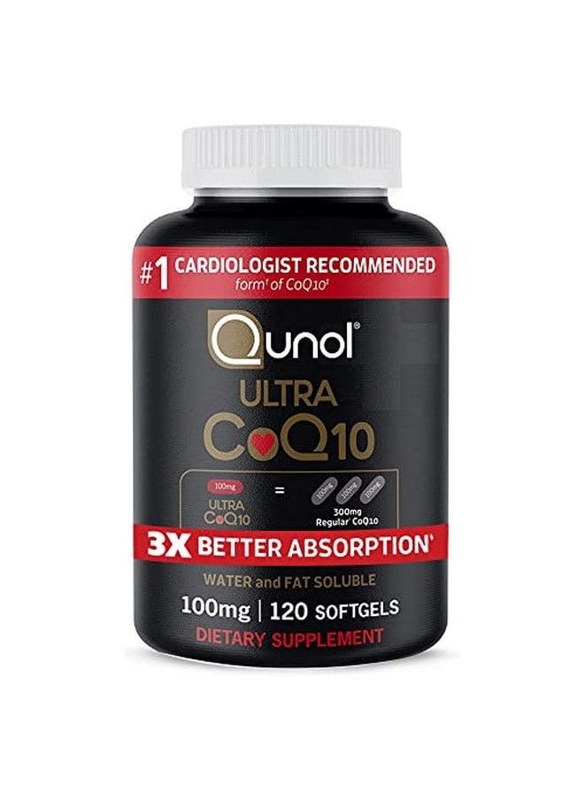 Qunol - Coq10 100Mg Softgels Qunol Ultra 3X Better Absorption Coenzyme Q10 Supplements Antioxidant Supplement For Vascular And Heart Health & Energy Production 4 Month Supply 120 Count - Image 1