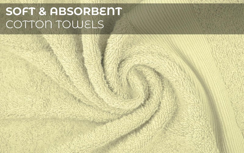 Softolle Luxury Bath Towels Set of 4 (27â€ x 54â€) | Towels for Bathroom | Super Soft | Highly Absorbent Towels for Home, Spa, Gym (Cream) - Image 5