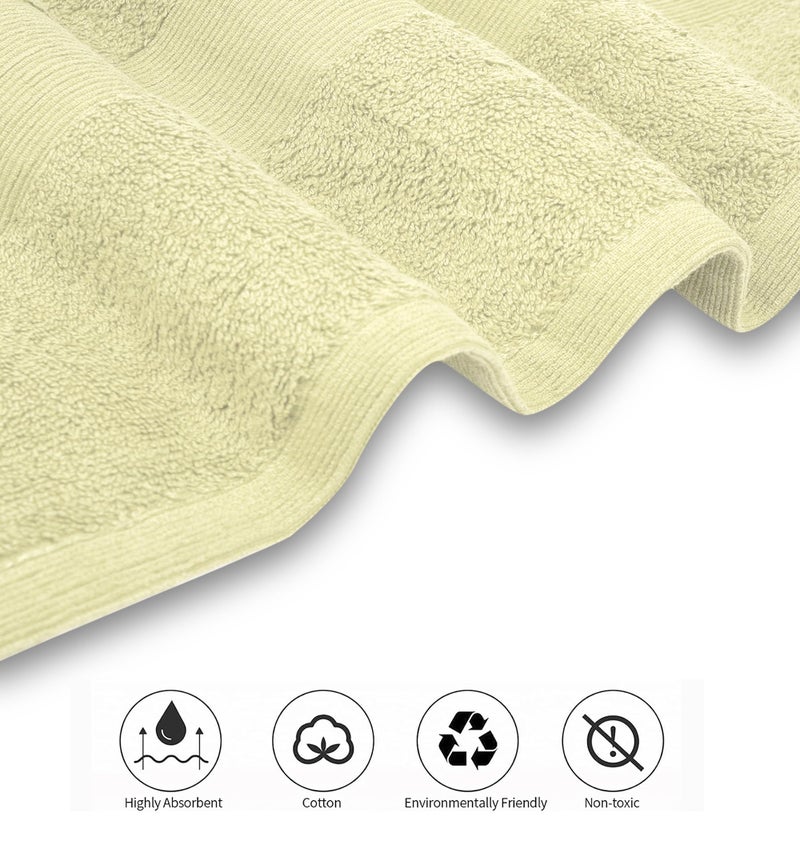 Softolle Luxury Bath Towels Set of 4 (27â€ x 54â€) | Towels for Bathroom | Super Soft | Highly Absorbent Towels for Home, Spa, Gym (Cream) - Image 3