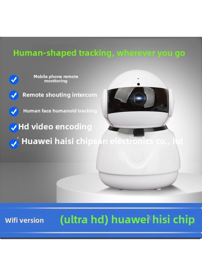 4g No Wifi Network Surveillance Camera Wide Angle Ultra Hd Indoor Shop Supermarket Mobile Phone Remote Monitor-Body Color:Wifi Wide-angle Hd Camera + 30 Days Loop Video Card