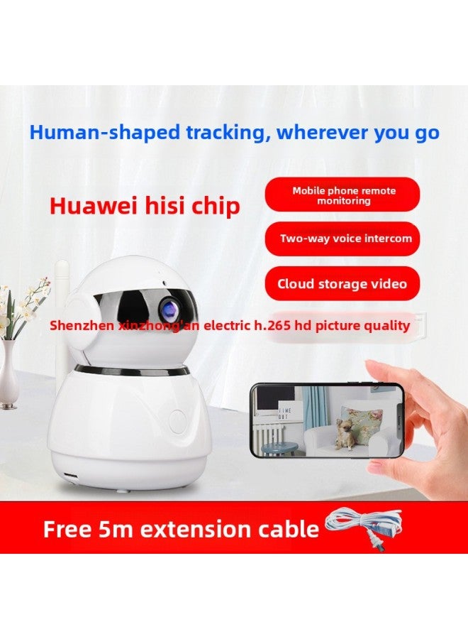 4g No Wifi Network Surveillance Camera Wide Angle Ultra Hd Indoor Shop Supermarket Mobile Phone Remote Monitor-Body Color:Wifi Wide-angle Hd Camera + 30 Days Loop Video Card