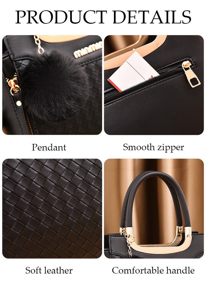 DUNISO Women's Fashion Handbag Faux Leather Crossbody Bag For Women Large Capacity Tote Bags with Back Pocket Top Handle Satchel Fashionable Travel Shoulder Bag For Ladies  - Image 3