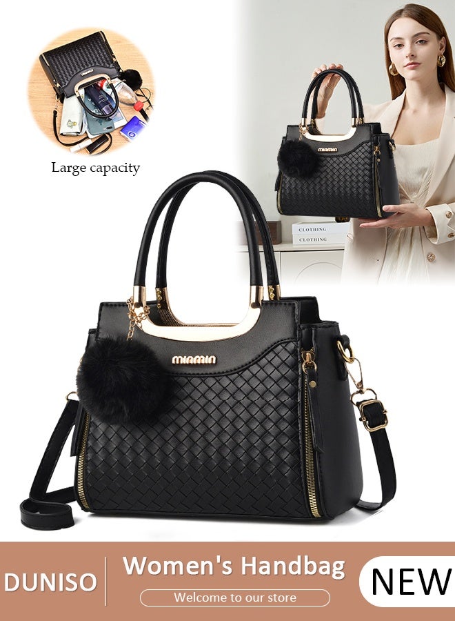 DUNISO Women's Fashion Handbag Faux Leather Crossbody Bag For Women Large Capacity Tote Bags with Back Pocket Top Handle Satchel Fashionable Travel Shoulder Bag For Ladies - Image 1