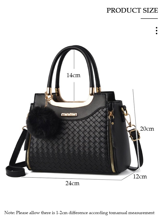 DUNISO Women's Fashion Handbag Faux Leather Crossbody Bag For Women Large Capacity Tote Bags with Back Pocket Top Handle Satchel Fashionable Travel Shoulder Bag For Ladies - Image 4