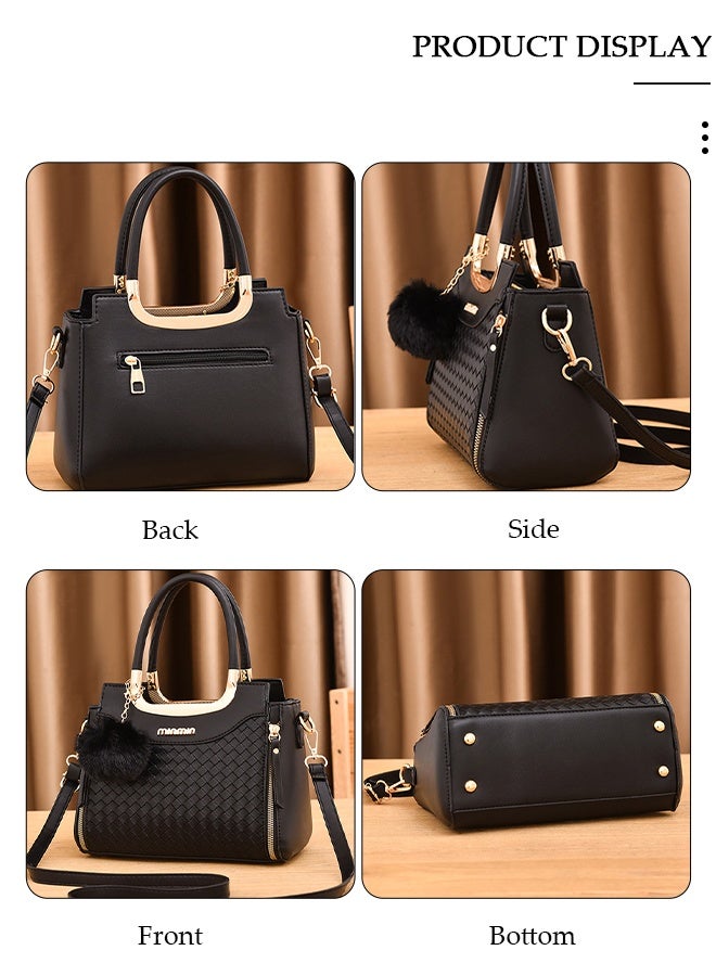 DUNISO Women's Fashion Handbag Faux Leather Crossbody Bag For Women Large Capacity Tote Bags with Back Pocket Top Handle Satchel Fashionable Travel Shoulder Bag For Ladies - Image 2