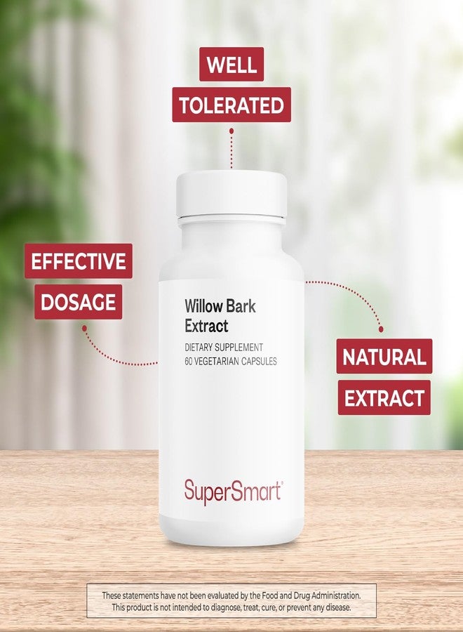 Supersmart - Willow Bark Extract 530mg per Day (High Potency) - 15% Salicin - Natural Willow Bark Herb Supplement | Non-GMO & Gluten Free - 60 Vegetarian Capsules - Image 2