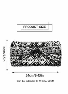 Excefore Hair Bands, 3 Pcs Boho Headbands Leopard Bands Knoted Turban Headband Stretch Twist Head Wraps Stripe Cloth for Women and Girls  - Image 3