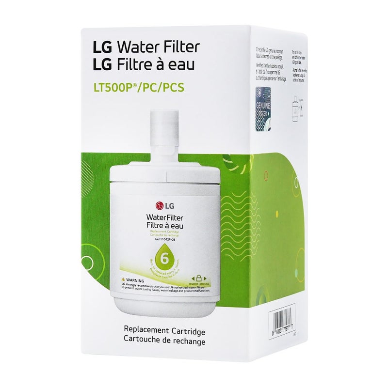 LG LT500P - 6 Month / 500 Gallon Capacity Replacement Refrigerator Water Filter (NSF42 ADQ72910911 , White - Image 5