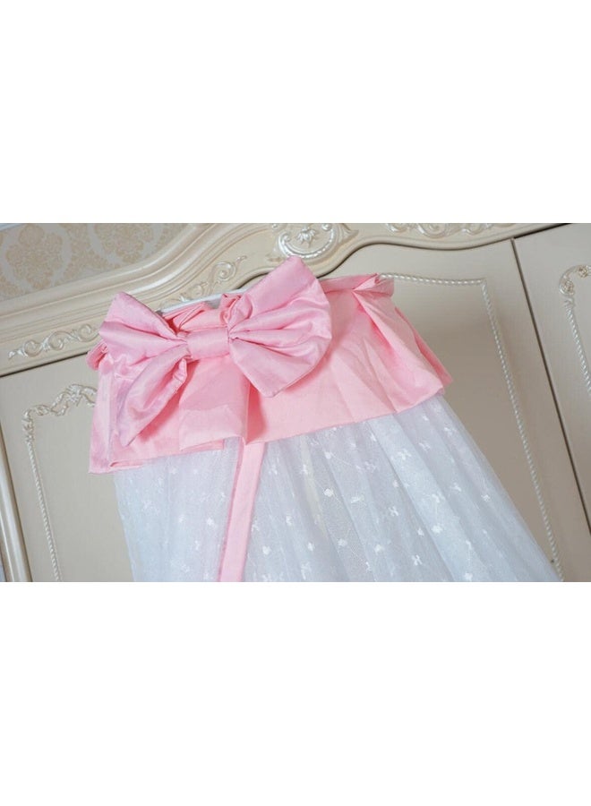 JOYLIFE Baby Net Baby Toddler Bed Crib Dome Canopy Netting (Pink) - Image 4