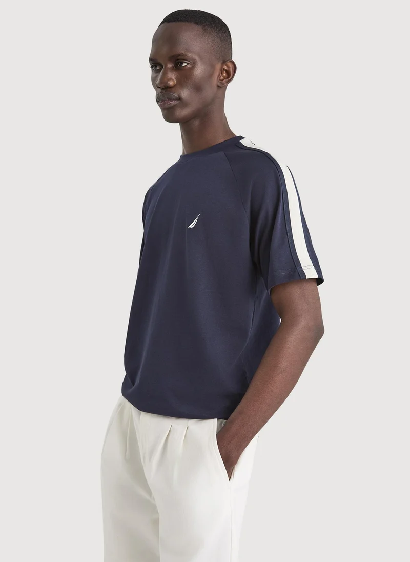 Nautica Men Classic T-Shirt for Comfortable Casual and Weekend Styling - Blue