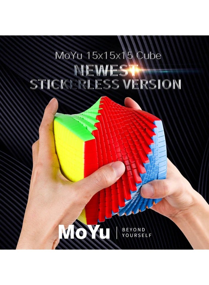 MoYu MoYu 15x15 Stickerless Non-Magnetic Speedcube, Top moulding technology, 2000+ piece components, Compact & Smooth Turning Puzzle for Collectors and Enthusiasts  - Image 3