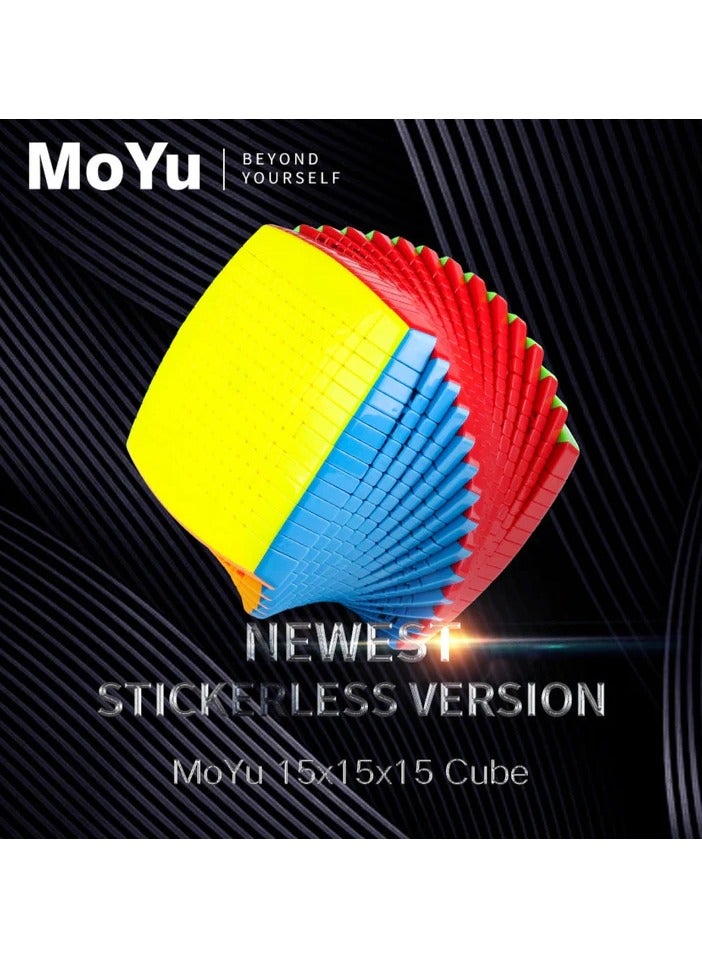 MoYu MoYu 15x15 Stickerless Non-Magnetic Speedcube, Top moulding technology, 2000+ piece components, Compact & Smooth Turning Puzzle for Collectors and Enthusiasts  - Image 4