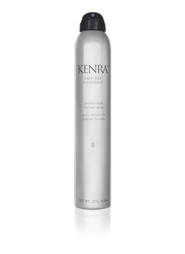 Kenra Professional Kenra Fast Dry Hairspray 8 | Flexible Hold Thermal Spray | Multifunctional Spray, Ideal For Both Styling & Finishing | Lightweight, Instant Control | All Hair Types | 8 oz 