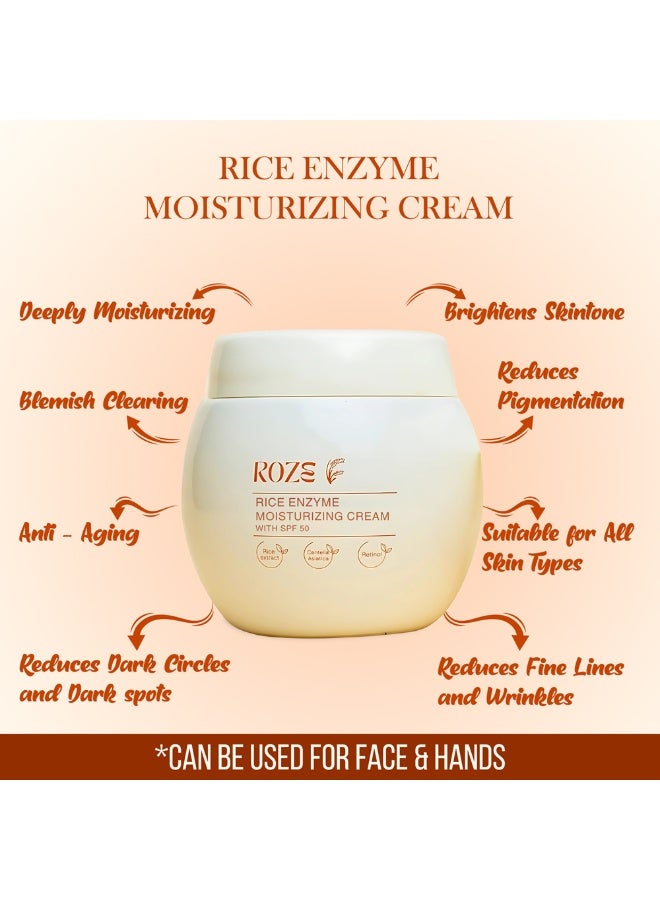 Roze Rice & Velvet Skin Ritual | Rice cleanser | Rice Moisturizer | Velvet Glow Body lotion - Image 3