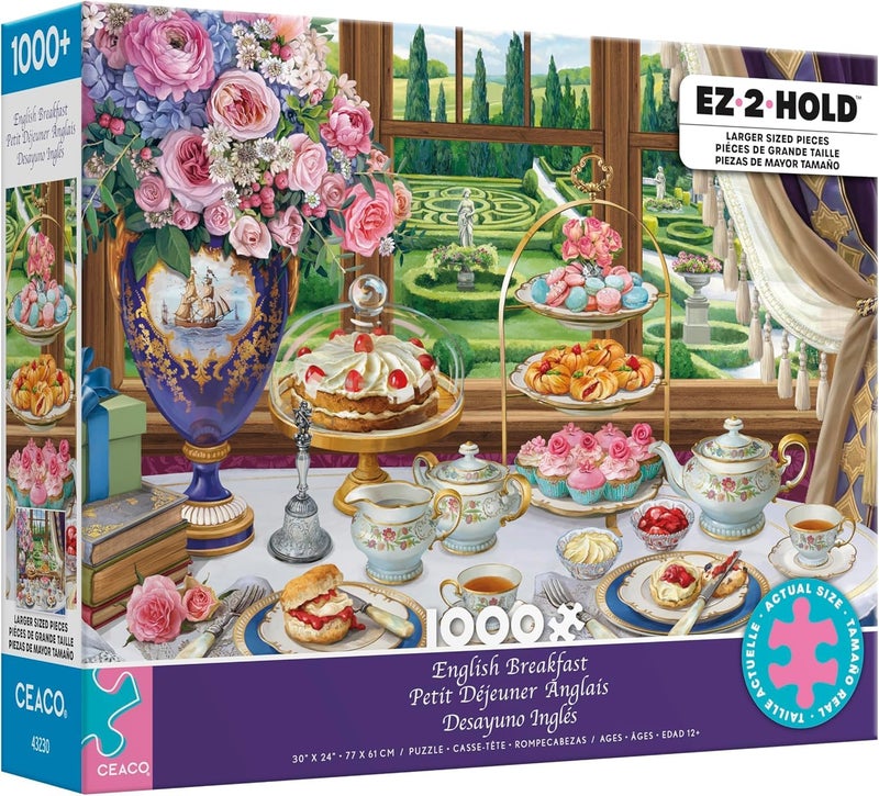 Ceaco English Breakfast 1000 Oversized Piece Jigsaw Puzzle - Image 3