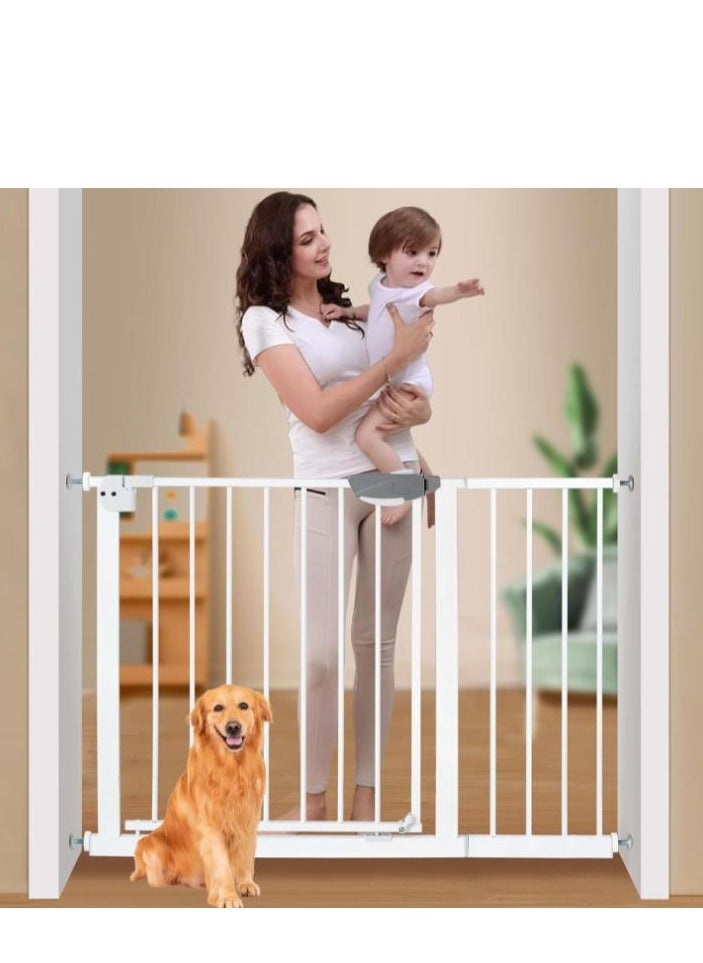 Golden Auto Close Safety Baby Gate, Extra Wide Child Gate 75-84cm + 30cm Extension Kit Maximum Suitable For 114cm, Baby Gates for Stairs & Doorways, Easy Install (Gate + 30cm Extension Kit)  - Image 1