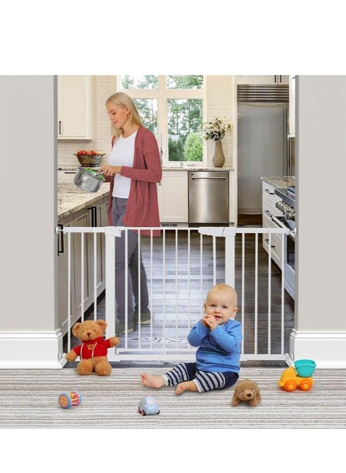 Golden Auto Close Safety Baby Gate, Extra Wide Child Gate 75-84cm + 30cm Extension Kit Maximum Suitable For 114cm, Baby Gates for Stairs & Doorways, Easy Install (Gate + 30cm Extension Kit)  - Image 3