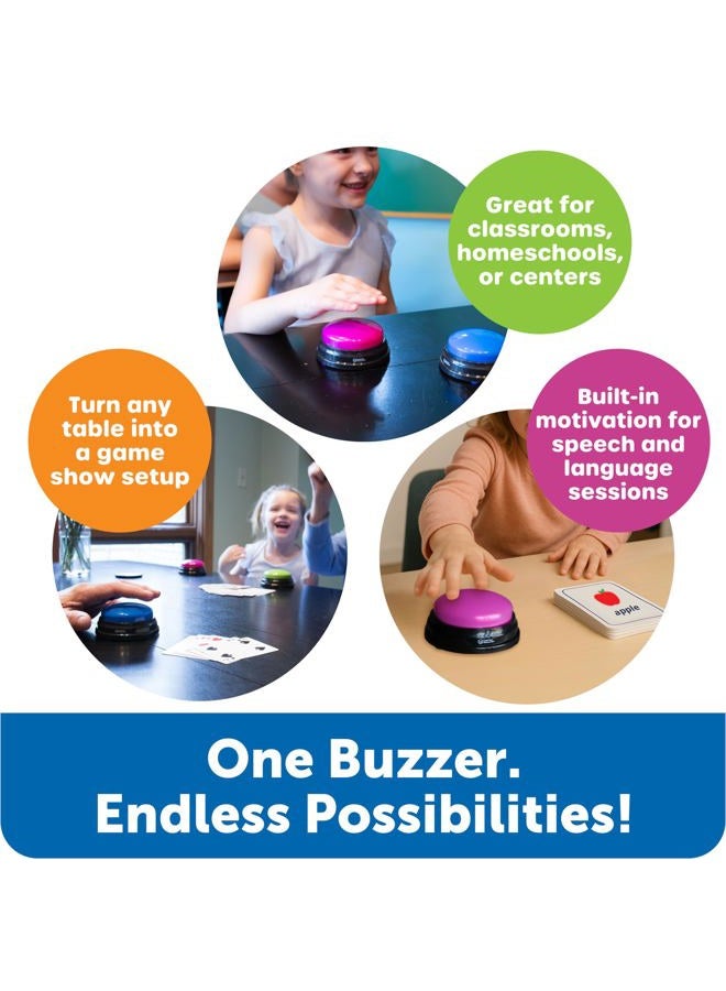 Learning Resources Answer Buzzers, Set of 4 Assorted Colored Buzzers, Game Show Buzzers, 3-1/2in, Multicolor, Ages 3+ - Image 5