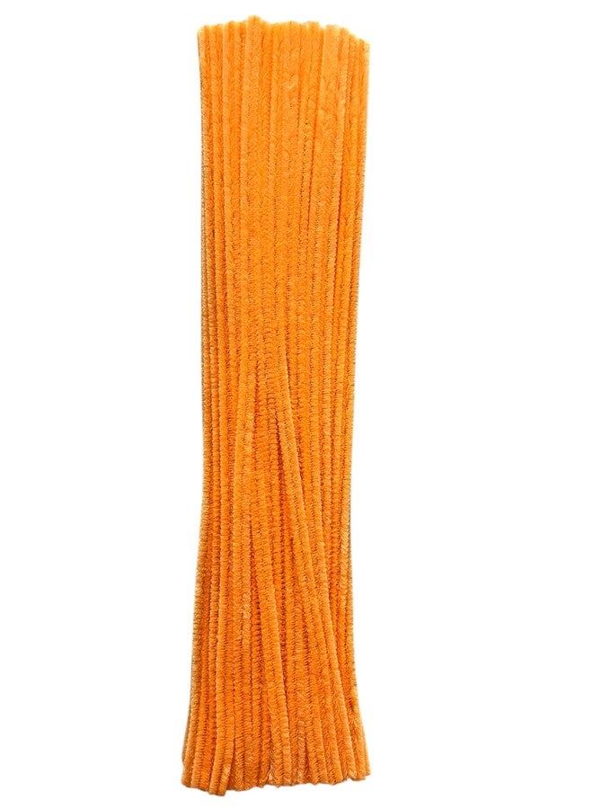 Velme Craft 100Pcs Pipe Cleaners Craft Set | Chenille Stem Fuzzy Sticks DIY Craft Supplies for Art Projects Activities, Decorations, Flower Making, Modeling & Sculpting (Light Orange) - Image 3