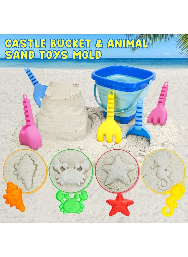 Dreamon Beach Toys For Kids 3 10 Collapsible Sand Castle Toys For Beach Include 3 Pack Foldable Buckets Shovels Molds And Storage Mash Bag Sandbox Travel Toys For Toddlers Kids - Image 4