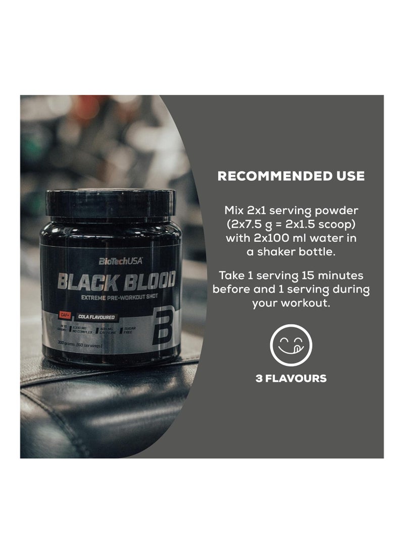 BioTechUSA - BioTechUSA Black Blood Extreme Pre-Workout SHOT Cola Flavor 300g - Image 1