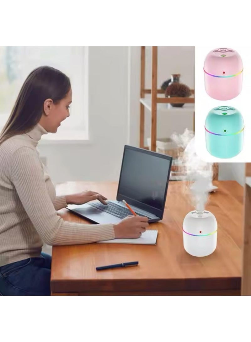 كيلا مرطب صغير، موزع زيوت عطرية محمول مع إضاءة ليلية، مثالي للمنزل والمكتب والسيارة وتنقية النباتات، 220 مل مع إضاءة ليلية LED ممتازة (أبيض) - Image 3