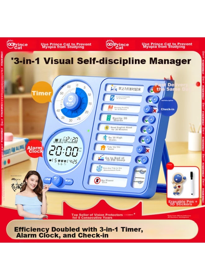 Cat Prince Maotaizi Time Management Visual Timer, Learning Children's Alarm Clock, Student-specific Wake-up Device, Timer, Electronic Clock, Countdown Timer, Reminder - Image 5