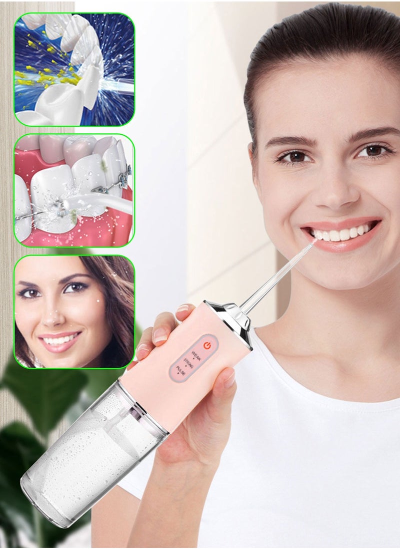 Syarme Water Flosser Teeth Picks, Portable Oral Irrigator for Teeth with 4 Nozzles, Powerful and Rechargeable Water Flosser for Teeth, IPX6 Waterproof Water Dental Picks for Cleaning for Travel Home  - Image 2