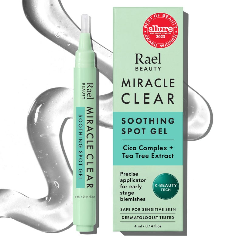 Rael Miracle Clear Spot Gel â€“ Soothing Cream with Succinic Acid, Tea Tree, Calming Cica, Lightweight, Korean Skin Care (0.14 oz) - Image 1
