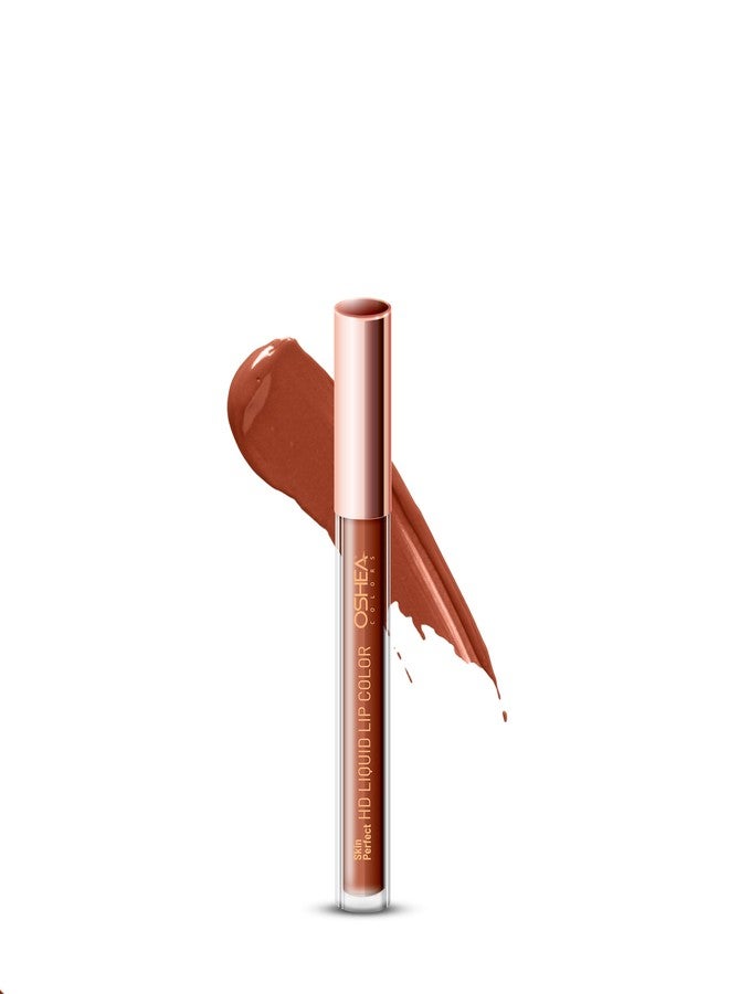 Oshea Colors Long Lasting High Definition Liquid Lipstick | Smudgeproof & Ultra Pigmented Lip Color | Enriched with Vitamin E - (Mocha Coffee 02) 2.6ml - Image 1