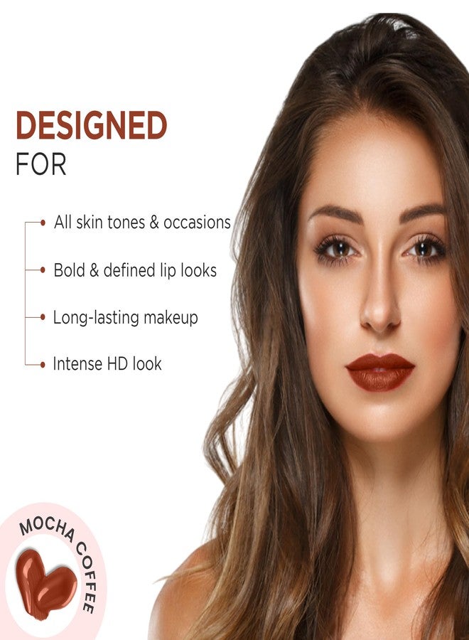 Oshea Colors Long Lasting High Definition Liquid Lipstick | Smudgeproof & Ultra Pigmented Lip Color | Enriched with Vitamin E - (Mocha Coffee 02) 2.6ml - Image 2
