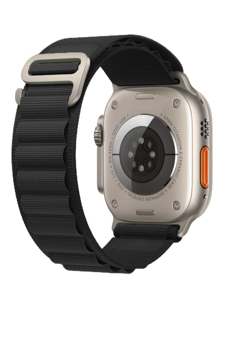 New strong nylon Apple Watch band supports size 42  black color - Image 2