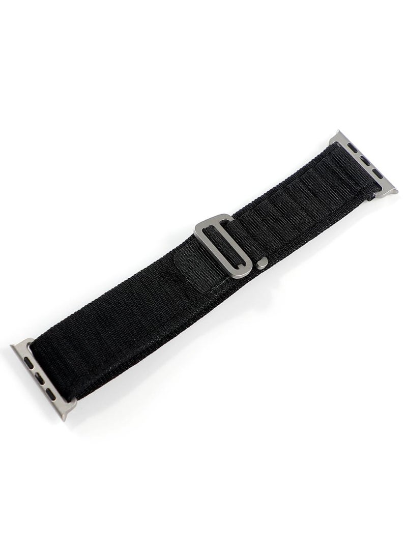 New strong nylon Apple Watch band supports size 42  black color - Image 3