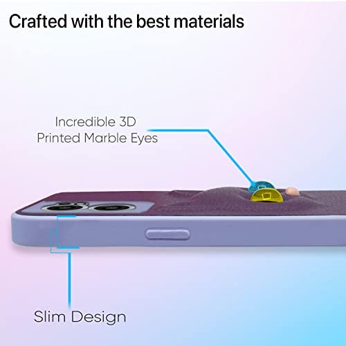 Pikkme Back Cover for Oneplus Nord Ce 2 5G Cute Cat Design Soft TPU Leather Style Bumper Case for Girls (Purple) - Image 3