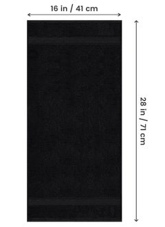 Utopia Towels 6 Pack Premium Hand Towels Set, 16 by 28 inches, 100% Ring Spun Cotton, Ultra Soft and Highly Absorbent 600GSM Towels for Bathroom, Gym, Shower, Hotel, and Spa, Black  - Image 2