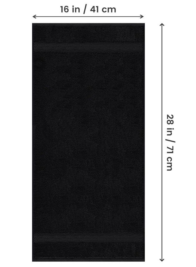 Utopia Towels 6 Pack Premium Hand Towels Set, 16 by 28 inches, 100% Ring Spun Cotton, Ultra Soft and Highly Absorbent 600GSM Towels for Bathroom, Gym, Shower, Hotel, and Spa, Black - Image 2