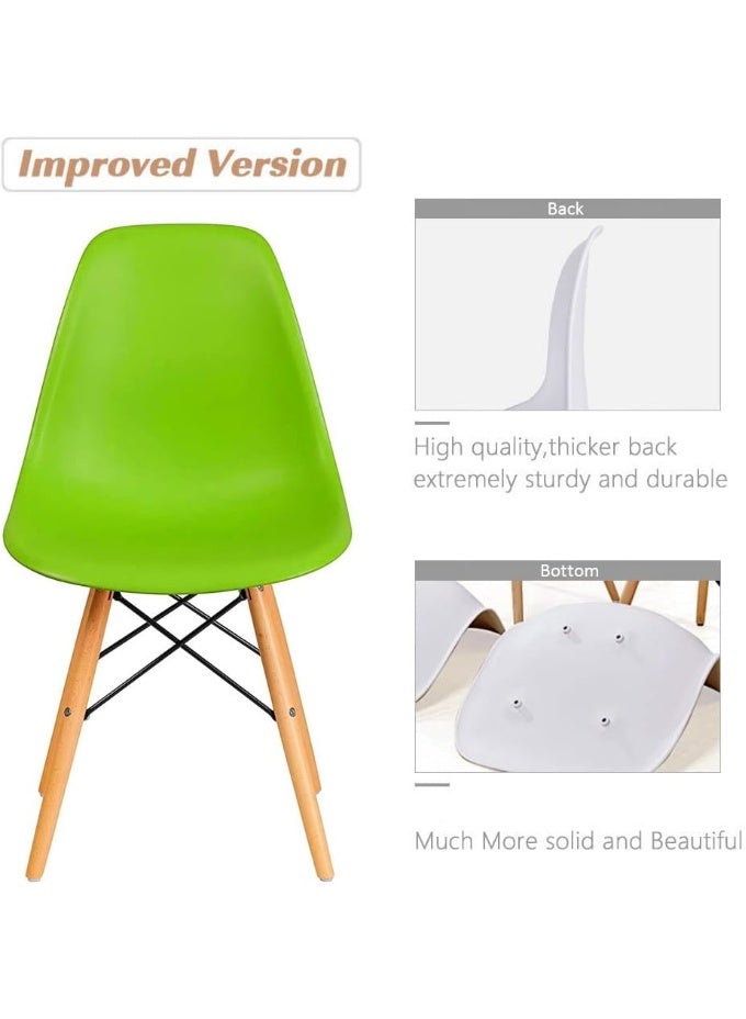 Modern Dining Chair – Simple Design with Wooden Legs and Plastic Seat – Ideal for Kitchen, Living Room, Bedroom, or Office - Image 2