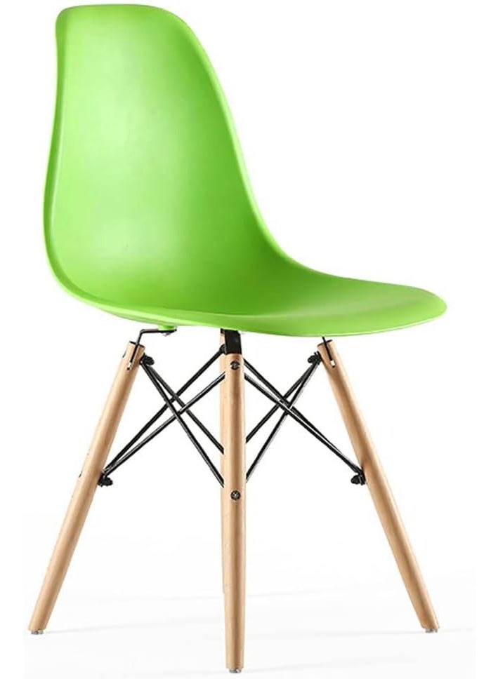Modern Dining Chair – Simple Design with Wooden Legs and Plastic Seat – Ideal for Kitchen, Living Room, Bedroom, or Office - Image 1